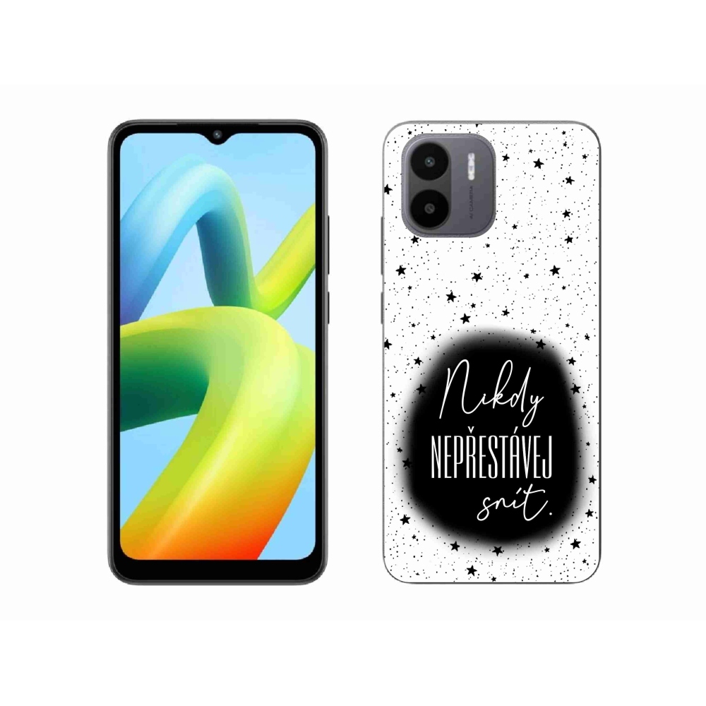 Gélový kryt mmCase na Xiaomi Redmi A1 - citát 1 čiernobiele pozadie