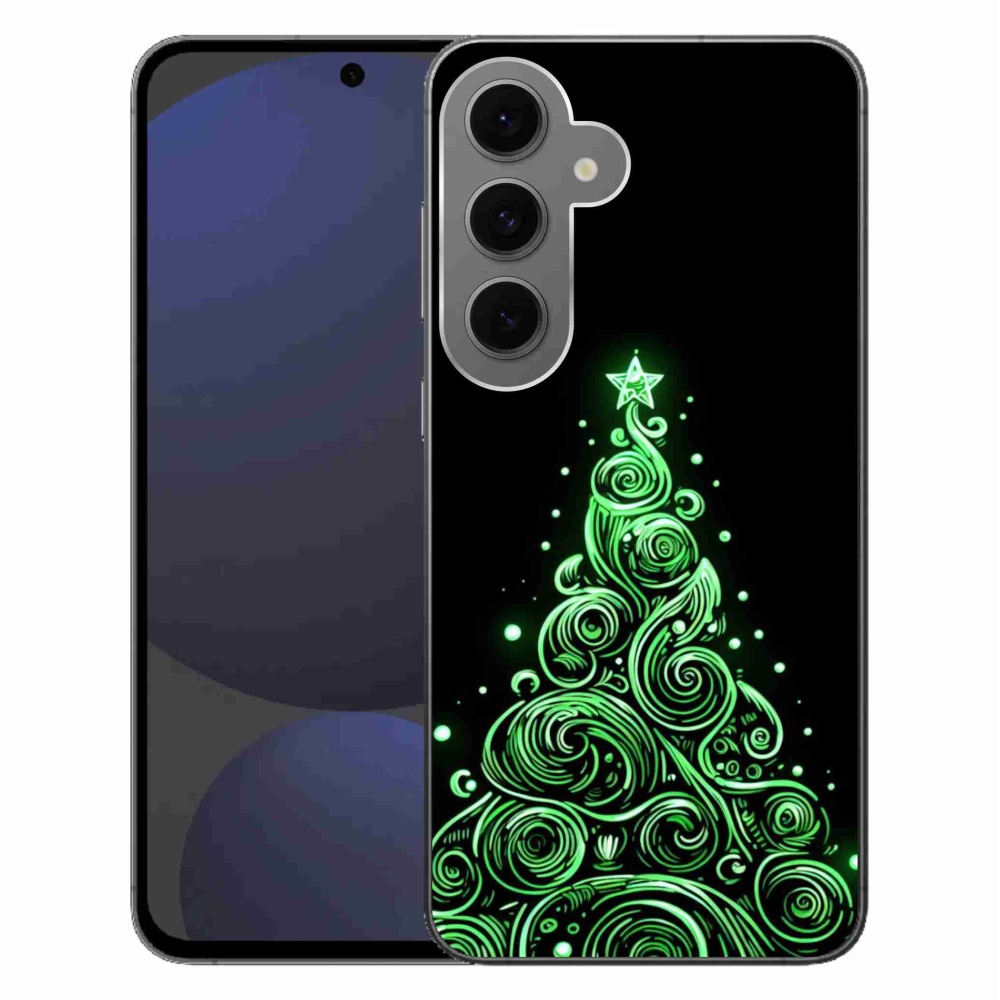 Gélový kryt mmCase na Samsung Galaxy S24 FE - neónový vianočný stromček 3