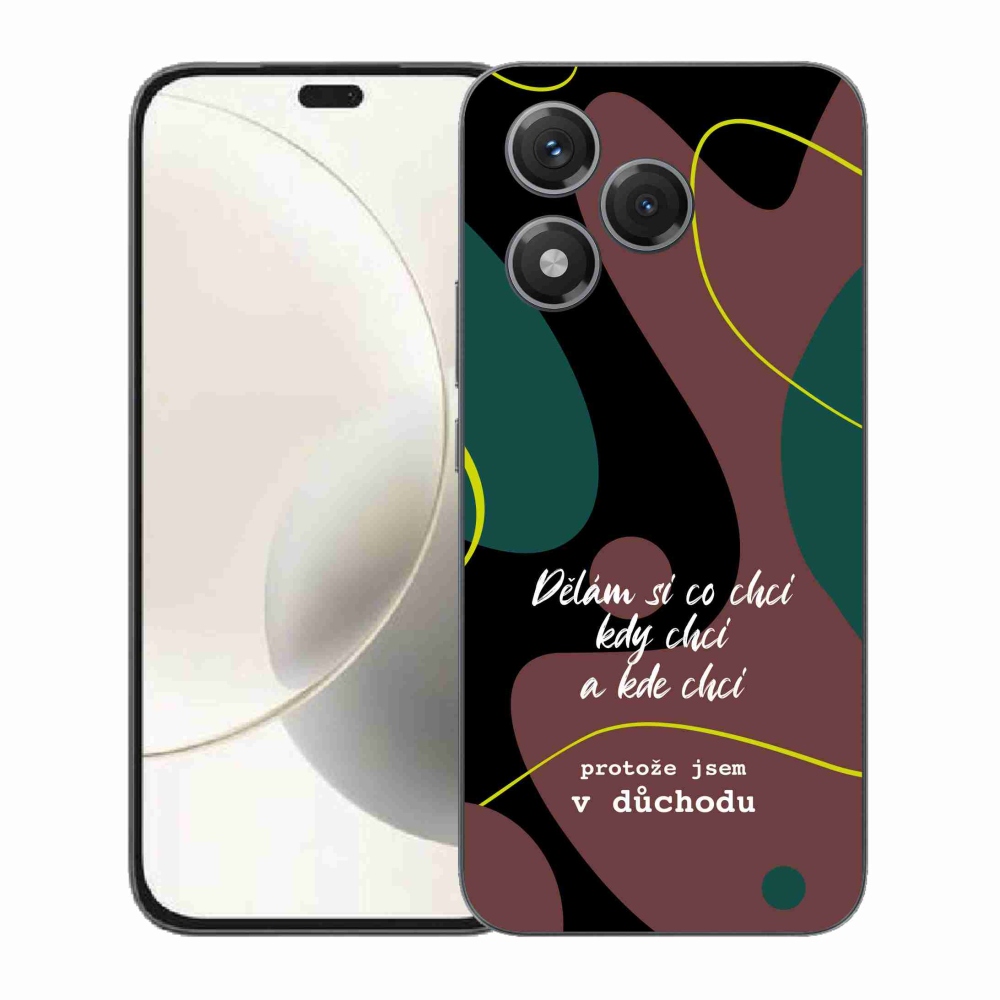 Gélový kryt mmCase na Honor 400 Lite - vtipný text 10 čierne pozadie