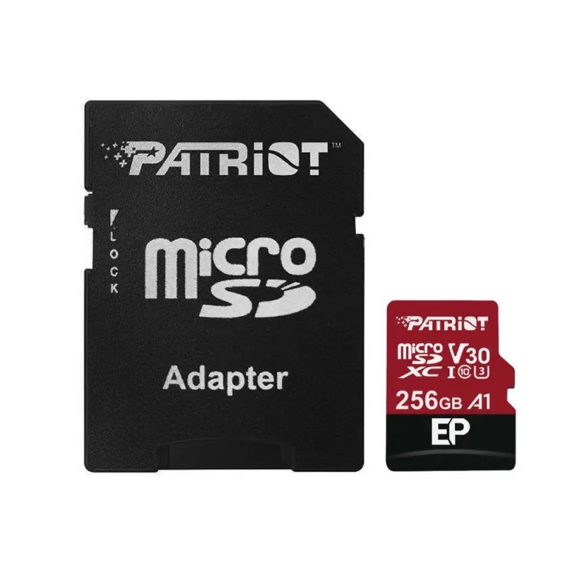 microSDXC 256GB Patriot A1 Class 10 vrátane. Adaptér