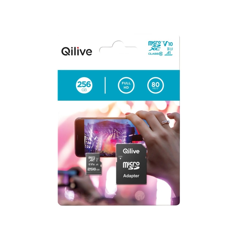microSDXC 256GB Qilive Class 10 vrátane. Adaptér