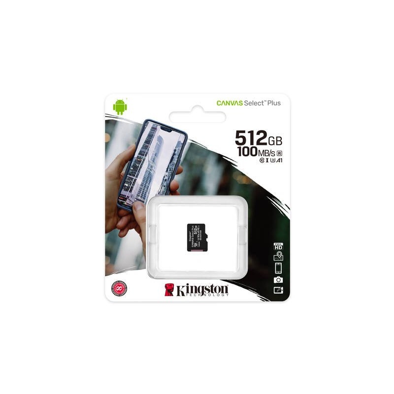 microSDXC 512GB Kingston Canvas Select Plus Class 10 bez Adaptéru