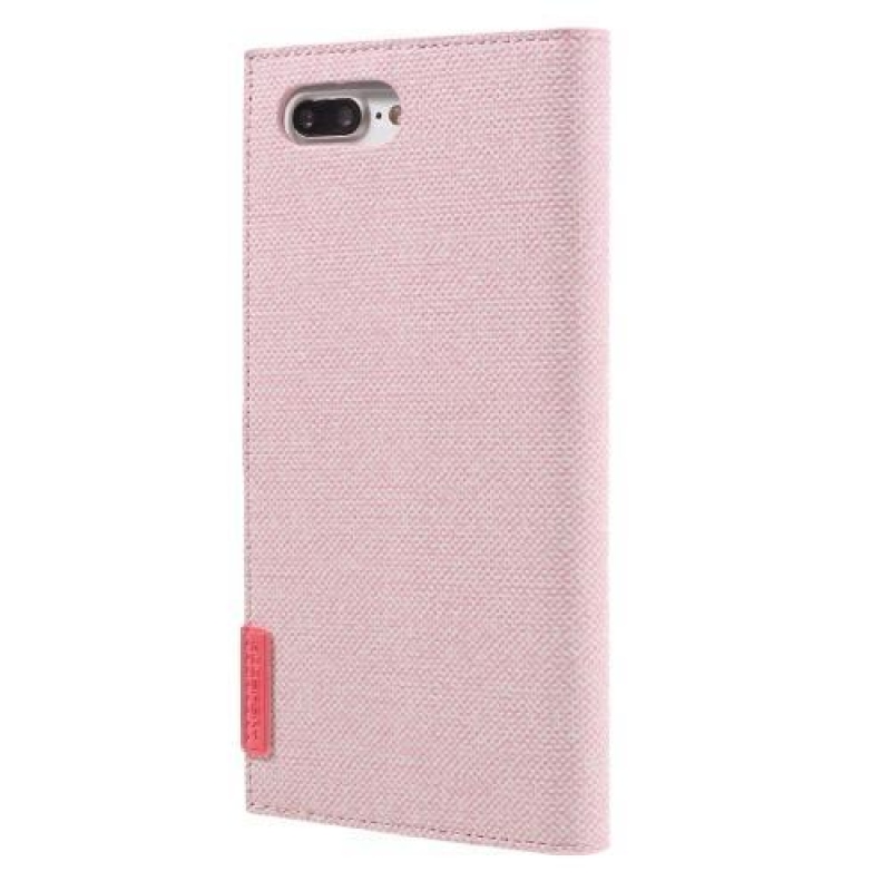 Milano PU kožené puzdro na iPhone 8 Plus a iPhone 7 Plus - ružové