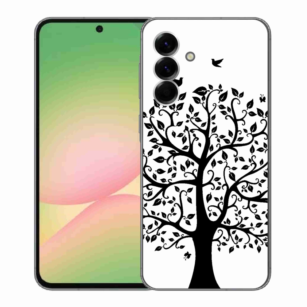 Gélový kryt mmCase na Samsung Galaxy A56 5G - čiernobiely strom