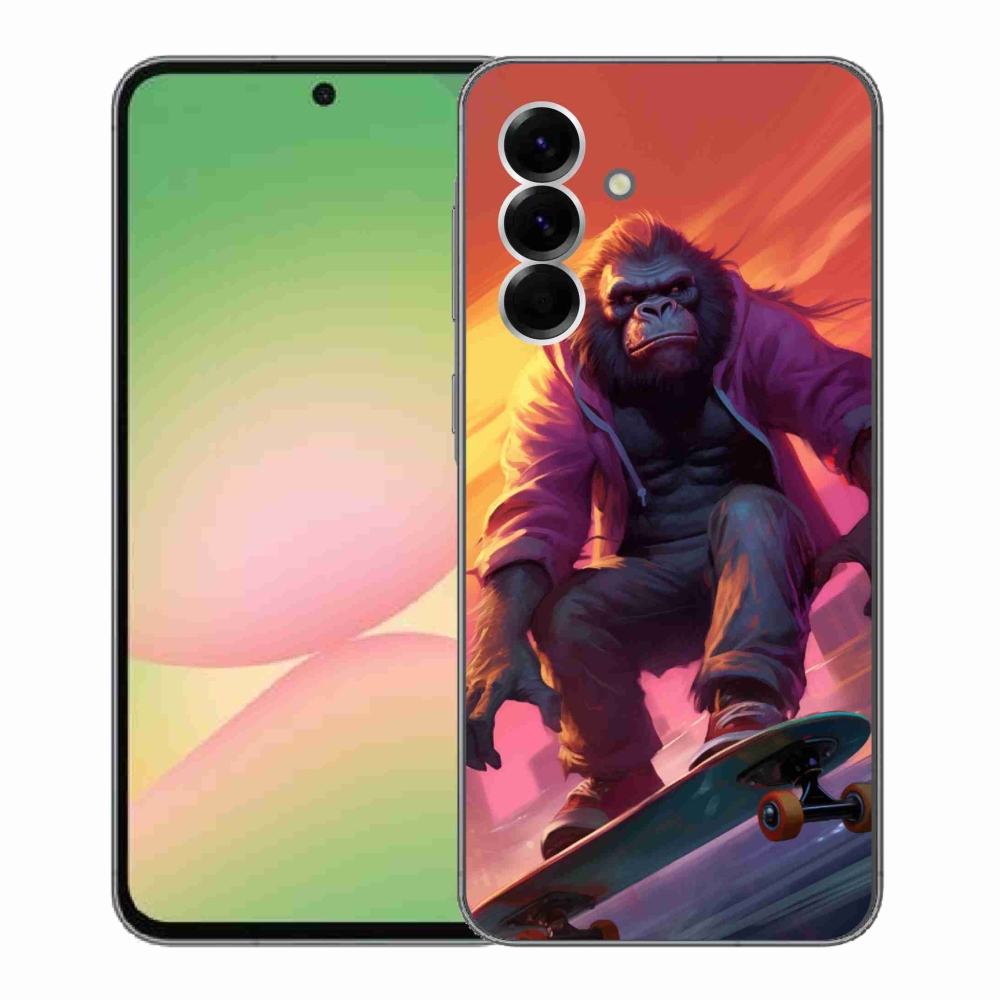 Gélový kryt mmCase na Samsung Galaxy A56 5G - gorila na skateboarde