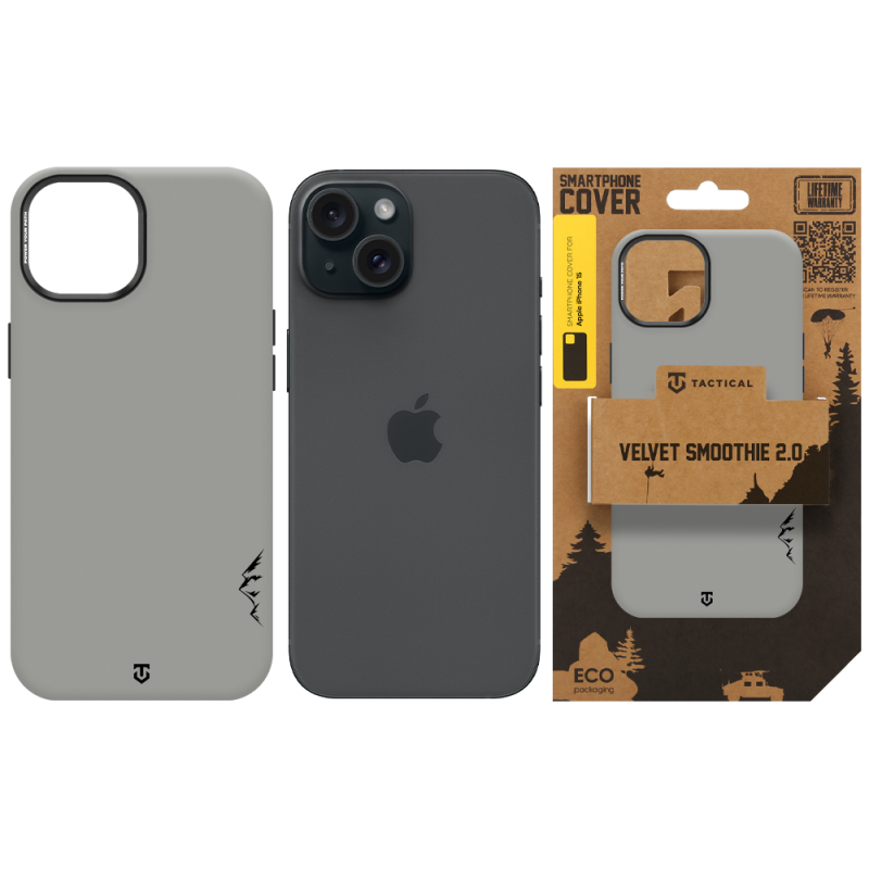 Tactical MagForce Velvet Smoothie 2.0 – puzdro pre Apple iPhone 15 Foggy