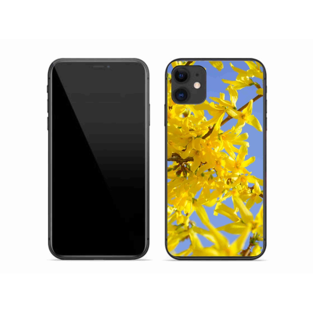 Gélový kryt mmCase na iPhone 11 - žlté kvety