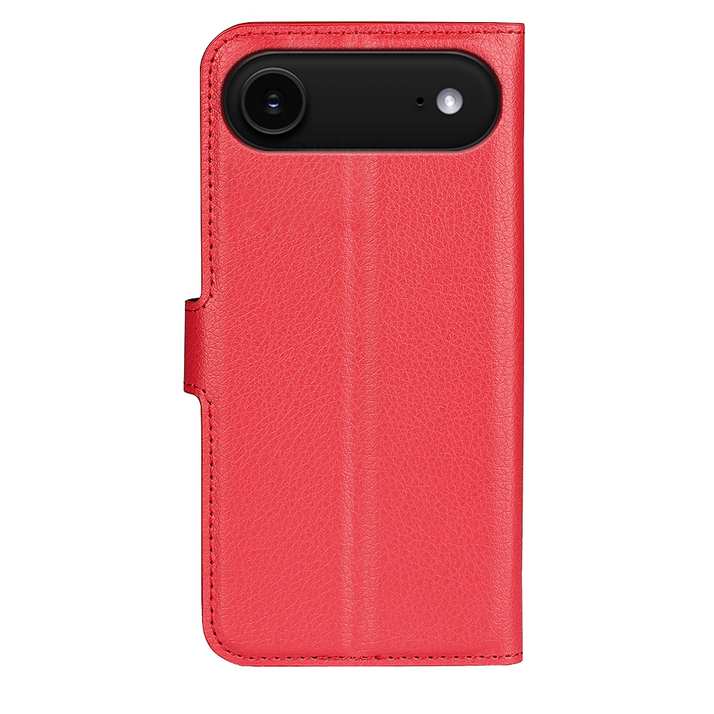 Litchi knižkové puzdro na iPhone 17 Air - červené