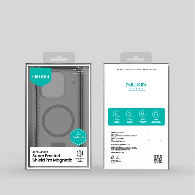 Nillkin Super Frosted PRO Magnetický zadný kryt pre OnePlus 15 Transparent Black