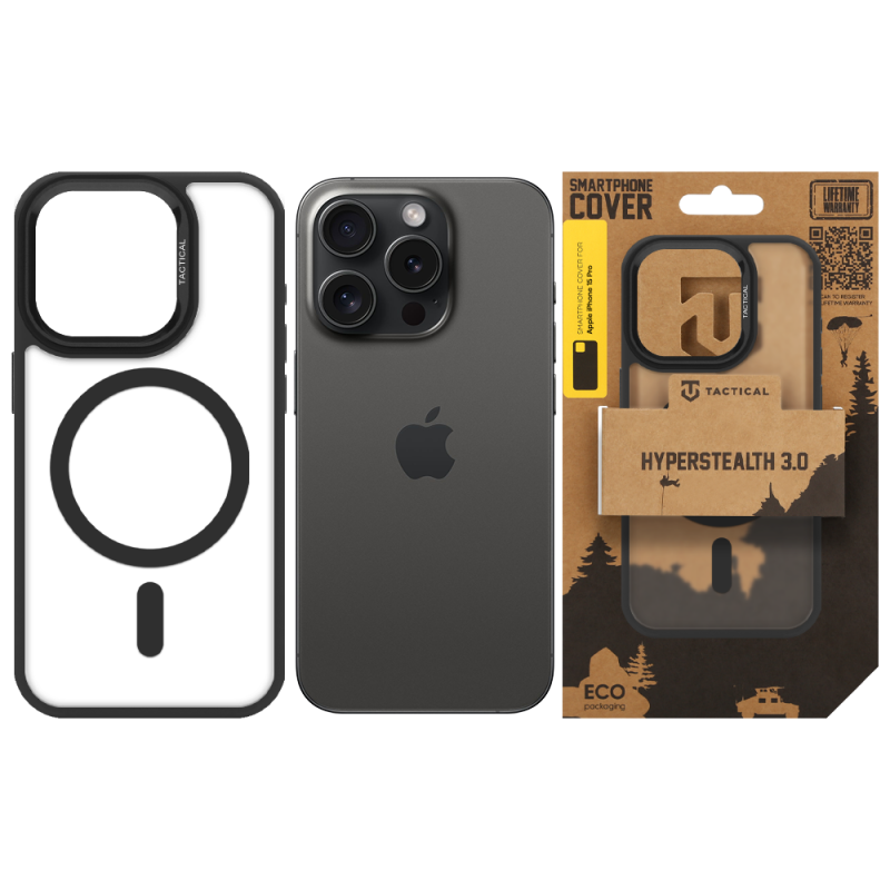 Tactical MagForce Hyperstealth 3.0 Puzdro pre Apple iPhone 15 Pro Asphalt