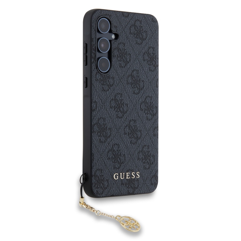 Guess 4G Charm Zadný Kryt pre Samsung Galaxy A55 5G Grey
