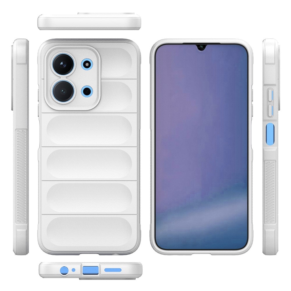 Rugg odolný gélový obal na Xiaomi Redmi 15C 4G (171mm) / Poco C85 4G (171mm) - biely