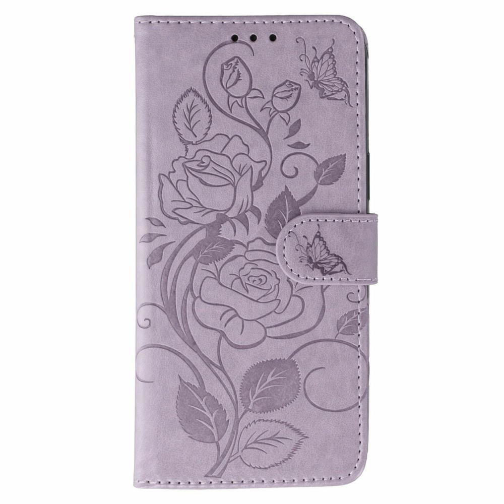 Roses knižkové púzdro na Xiaomi Redmi 15 5G - fialové