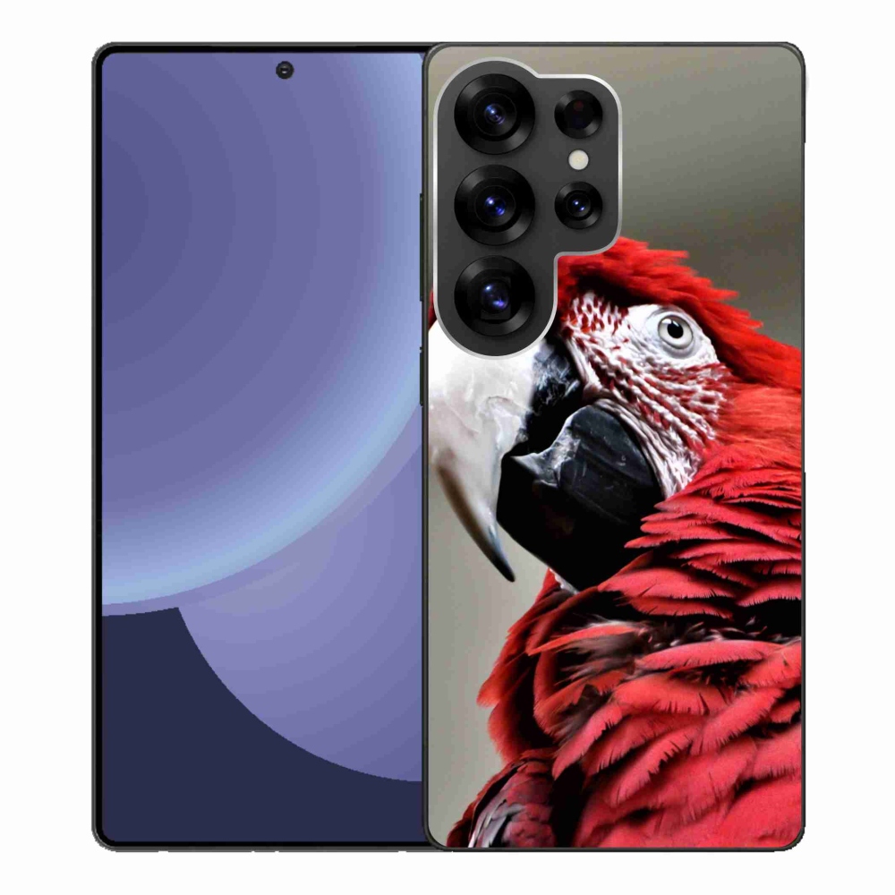 Gélový kryt mmCase na Samsung Galaxy S25 Ultra - papagáj ara červený