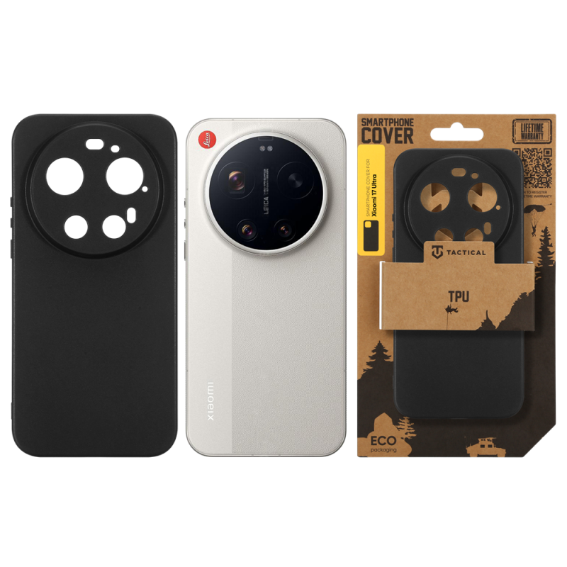 Taktický kryt TPU pre Xiaomi 17 Ultra Black