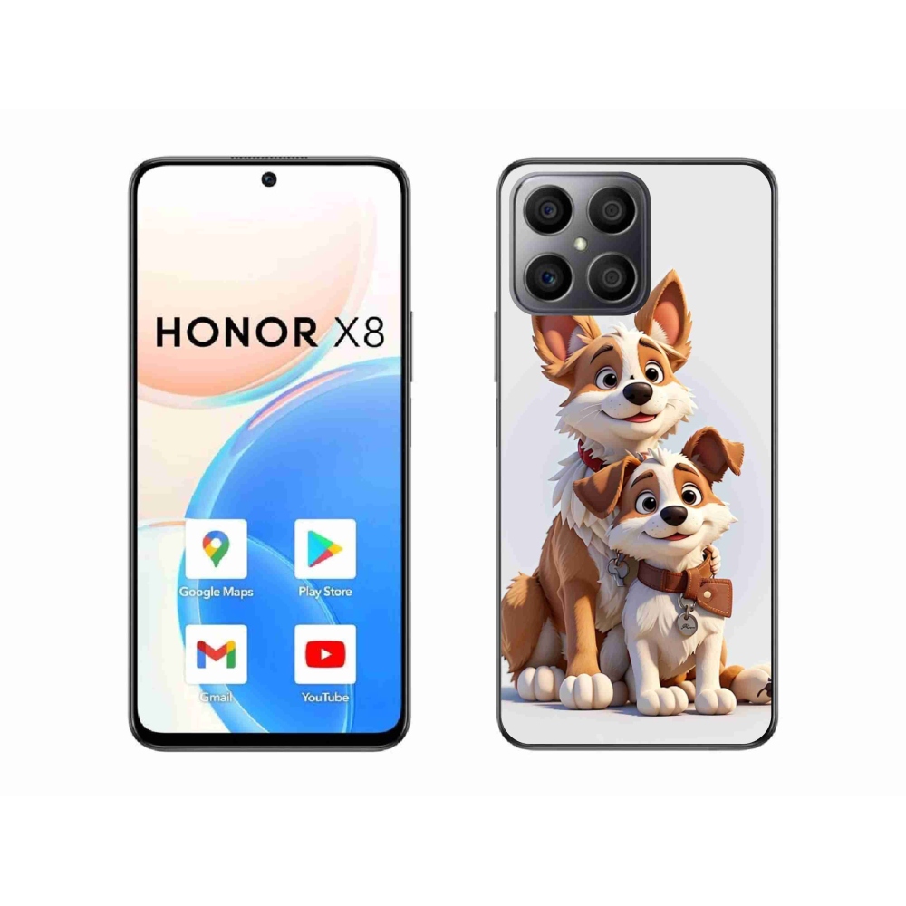 Gélový kryt mmCase na Honor X8 - kreslenie psy