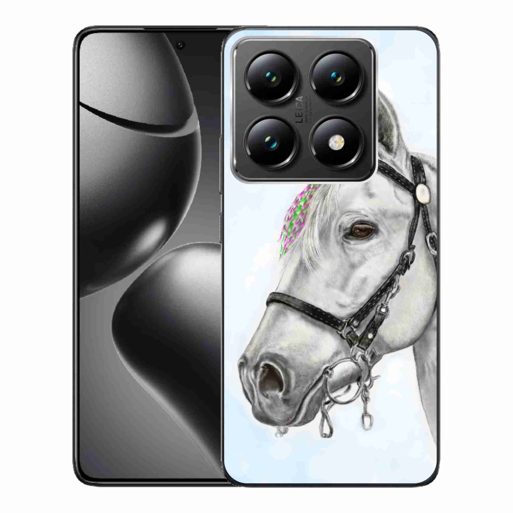 Gélový kryt mmCase na Xiaomi 14T Pro - biely kôň 1