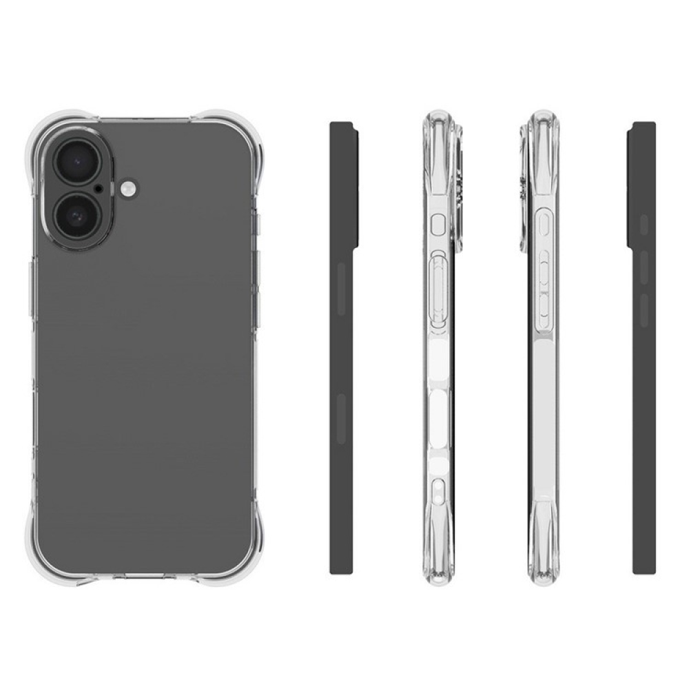 Priehľadný gélový obal na mobil iPhone 17 - priehľadný