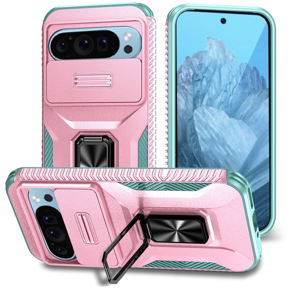 Lids odolný kryt na Google Pixel 10 Pro/9 Pro/9 - ružový/modrozelený