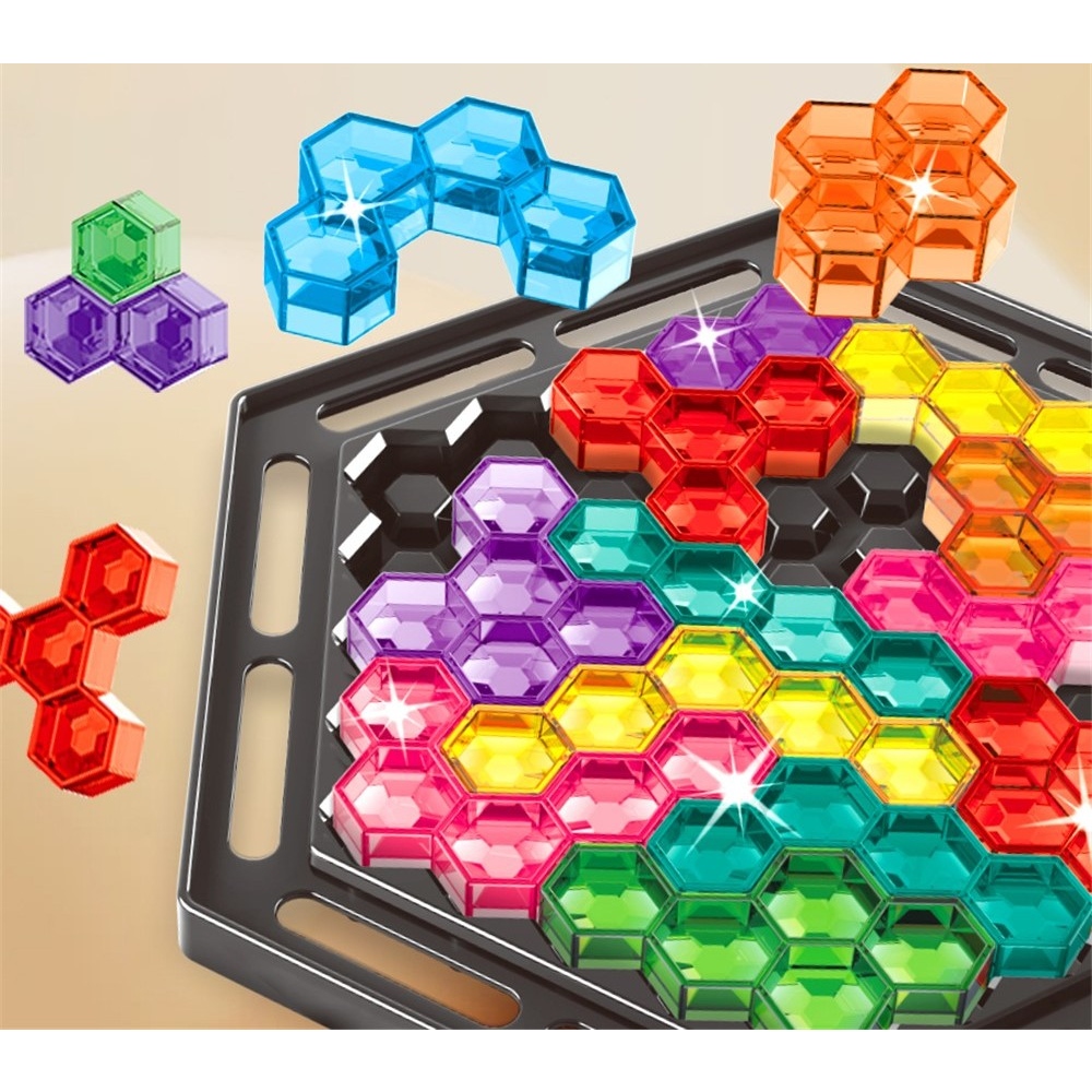 Hexagonálna logická hra s farebnými žetónmi