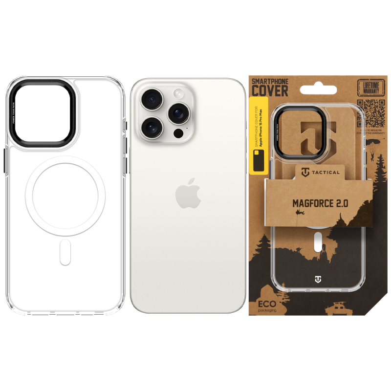 Tactical MagForce 2.0 – puzdro pre Apple iPhone 15 Pro Max, čierne