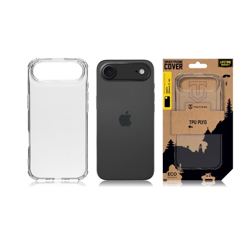 Taktický kryt TPU Plyo pre Apple iPhone 17 Air Transparent