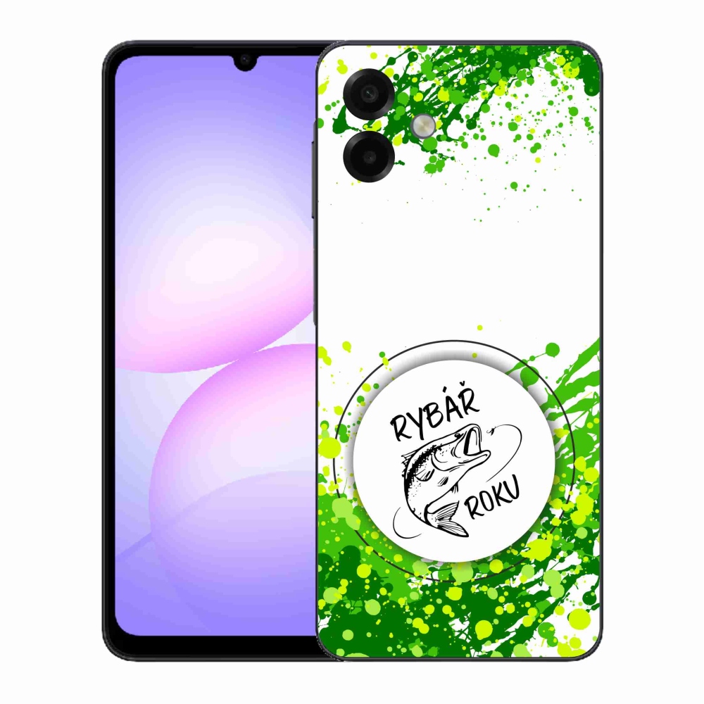 Gélový kryt mmCase na Samsung Galaxy A07 4G - rybár roka biele pozadie