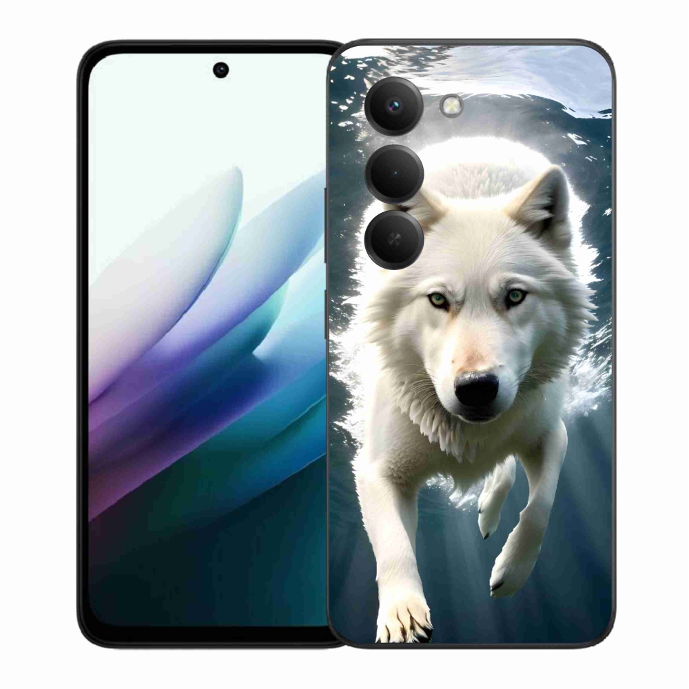 Gélový kryt mmCase na Xiaomi Redmi 15 4G/5G (171mm) - biely vlk