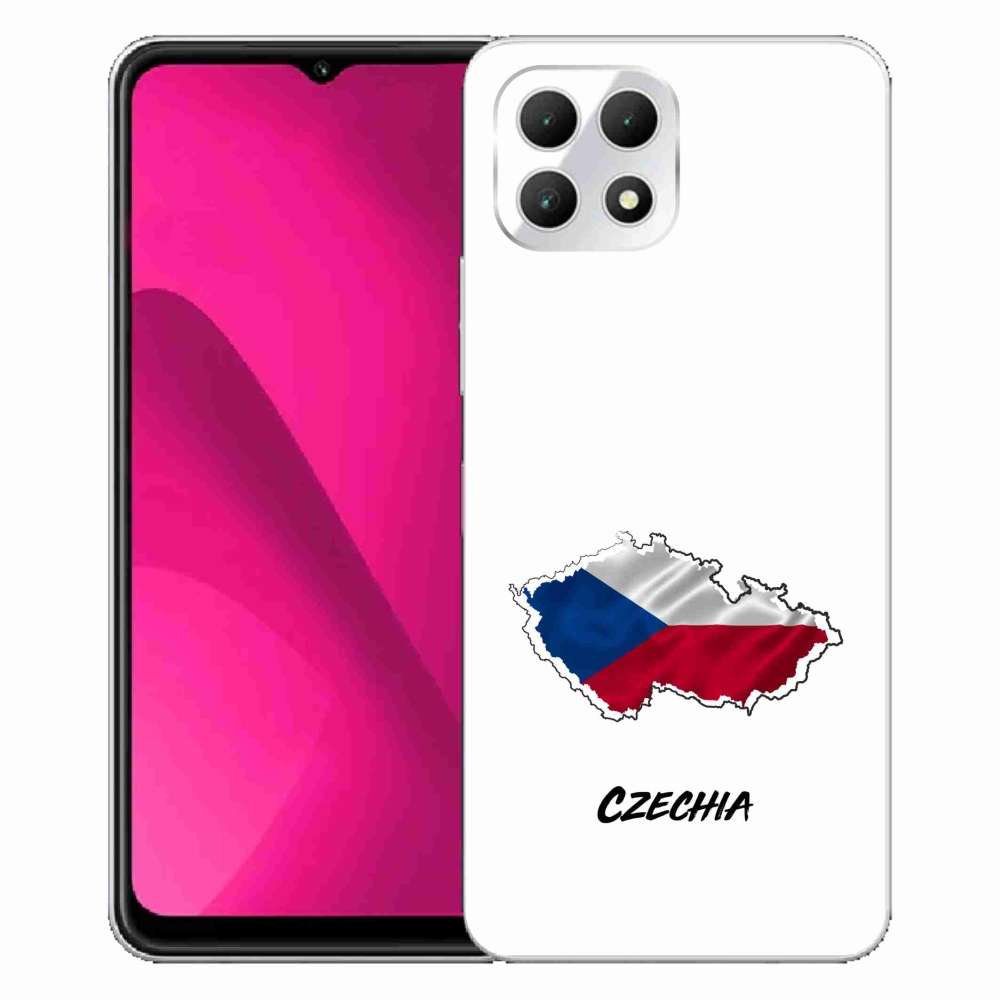Gélový kryt mmCase na T-Mobile T Phone 2 - Czechia biele pozadie