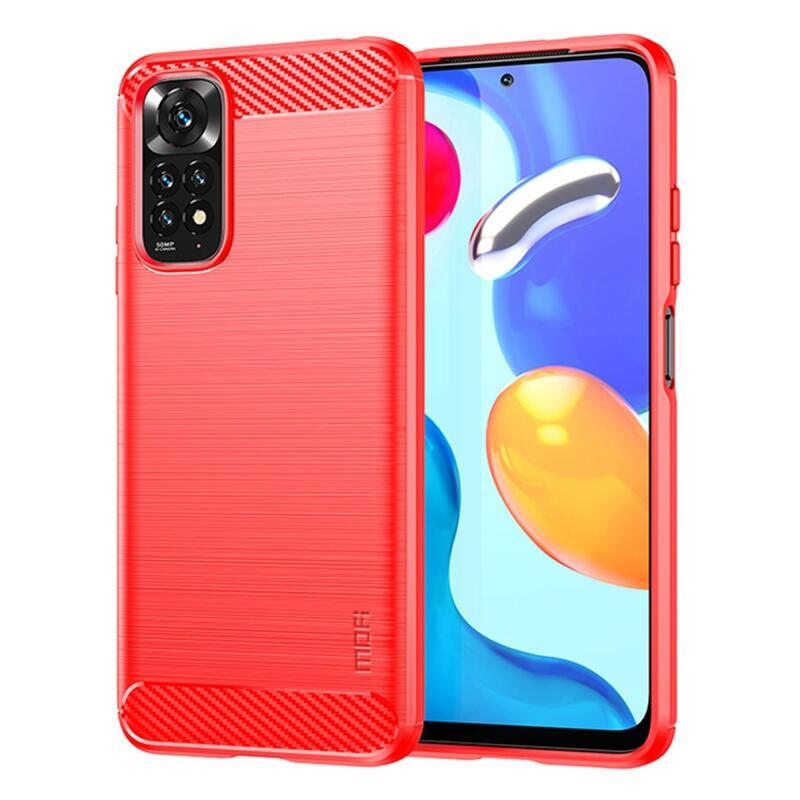 Mofi odolný gélový obal na mobil Xiaomi Redmi Note 11 4G/Note 11S 4G - červený