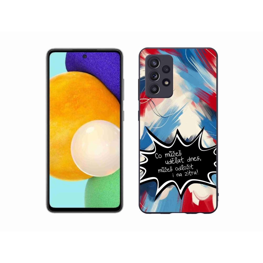 Gélový kryt mmCase na Samsung Galaxy A52s 5G - vtipný text 9 čierne pozadie