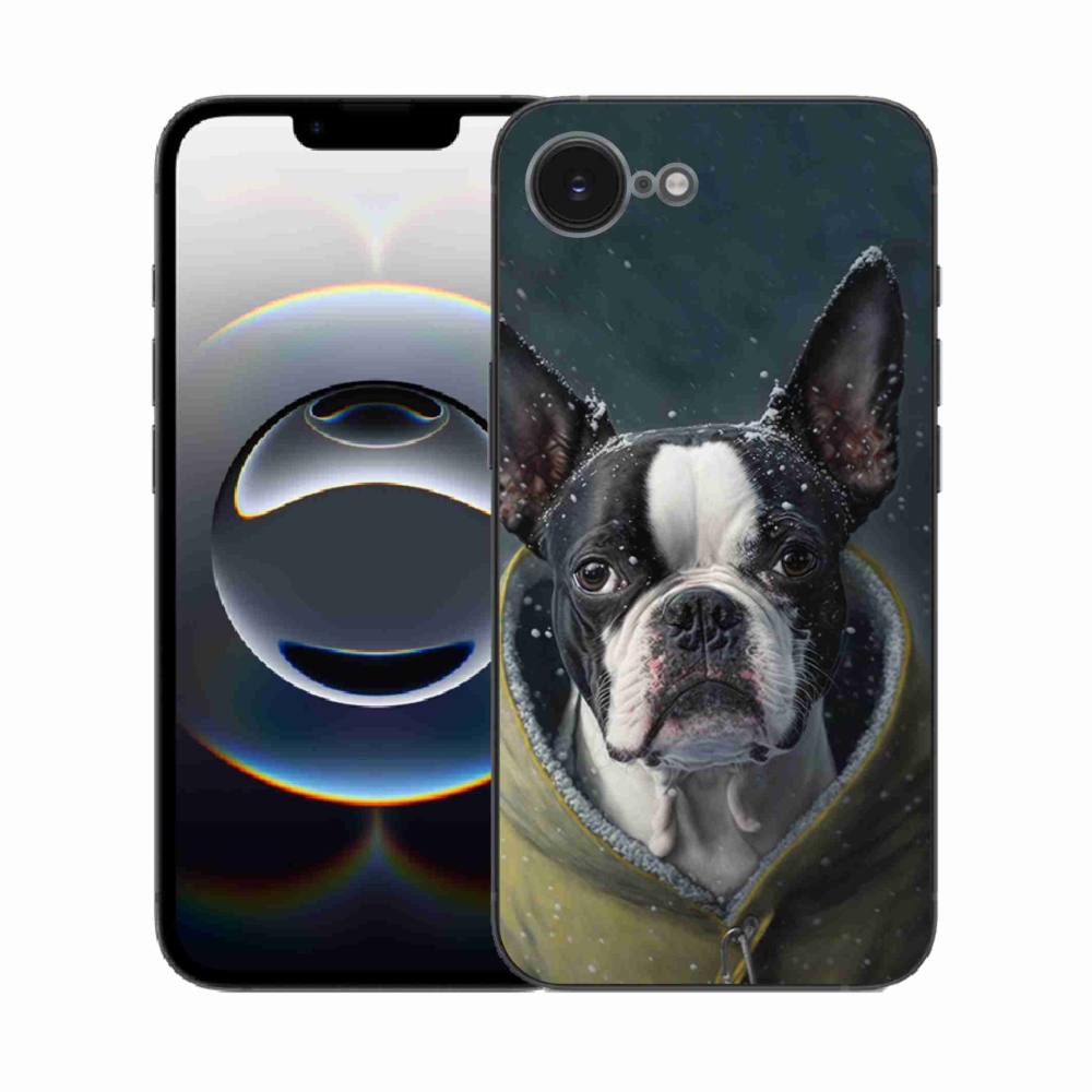 Gélový kryt mmCase na iPhone 16e - buldoček