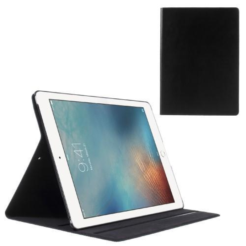 Moon Knížkové puzdro z pravej kože na iPad Pro 12.9 - čierne