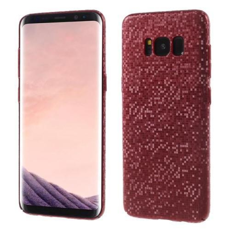 Mosaic plastový obal so vzorkom na Samsung Galaxy S8 Plus - červený