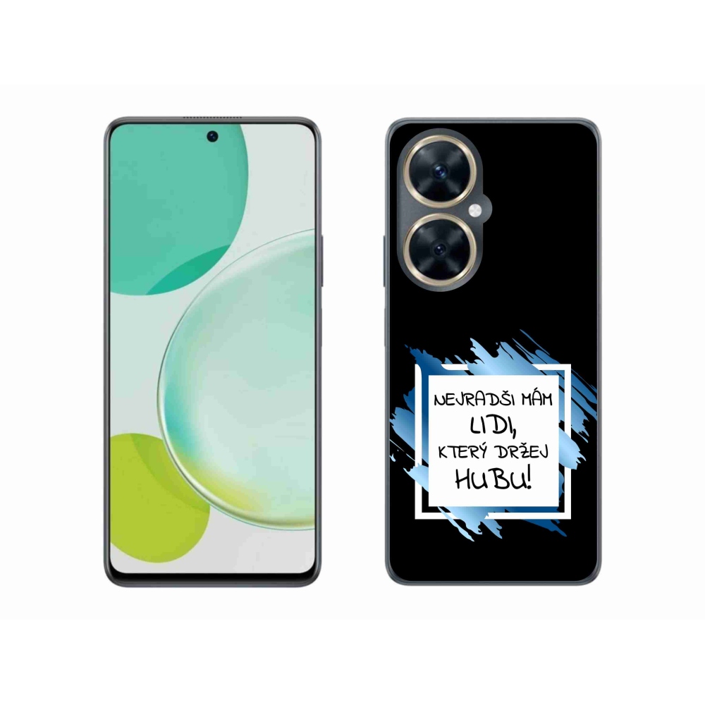 Gélový kryt mmCase na Huawei Nova 11i - vtipný text 7 bieločierne pozadie