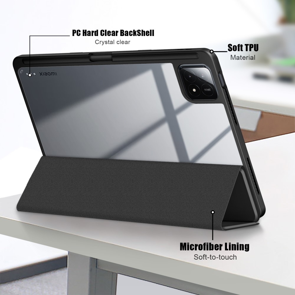 Case chytré zatváracie púzdro na tablet Xiaomi Pad 6S Pro - čierne