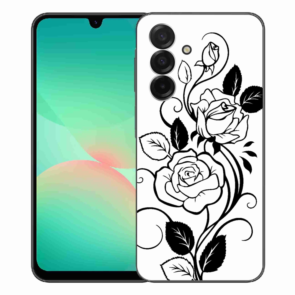 Gélový kryt mmCase na Samsung Galaxy A26 5G - čiernobiela ruža