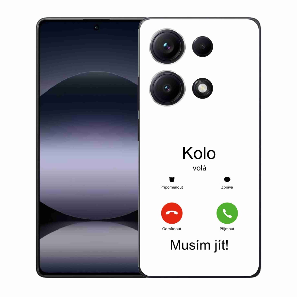 Gélový kryt mmCase na Xiaomi Redmi Note 14S - kolo volá biele pozadie