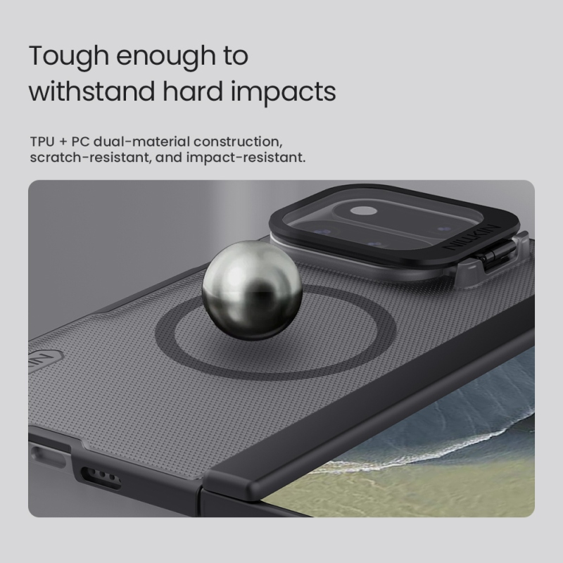 Nillkin Super Frosted Prop Magnetic zadný kryt pre Google Pixel 11 Pro Fold, čierny