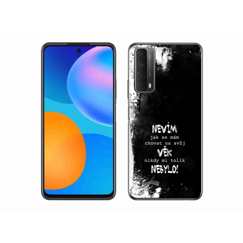 Gélový kryt mmCase na Huawei P Smart (2021) - vtipný text 14 čierne pozadie