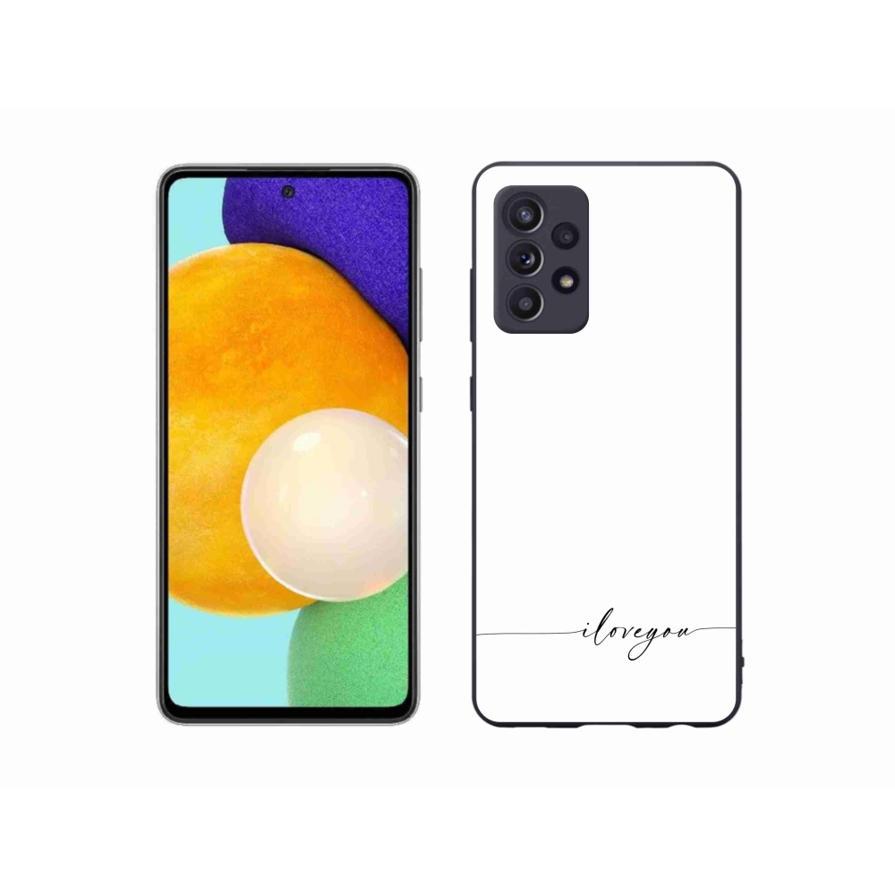 Gélový kryt mmCase na Samsung Galaxy A52/A52 5G - I love you biele pozadie