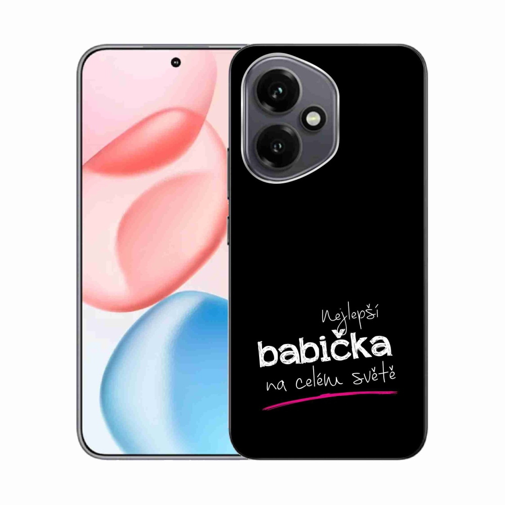 Gélový kryt mmCase na Honor 400 - najlepšia babička 4 čierne pozadie