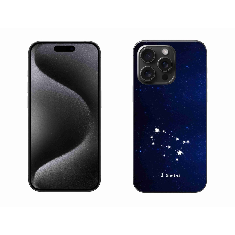 Gélový kryt mmCase na iPhone 15 Pro Max - súhvezdie Blížencov