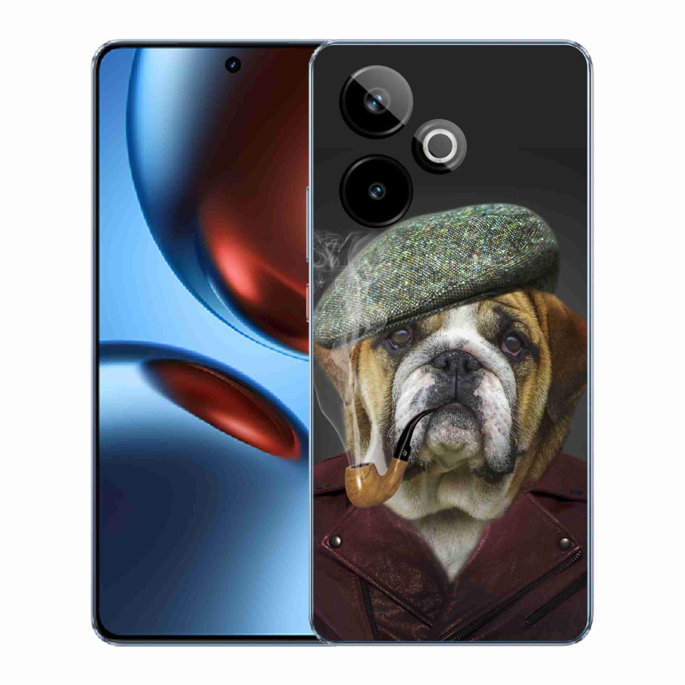 Gélový kryt mmCase na Realme GT 7 5G/GT 7T 5G - pes s fajkou