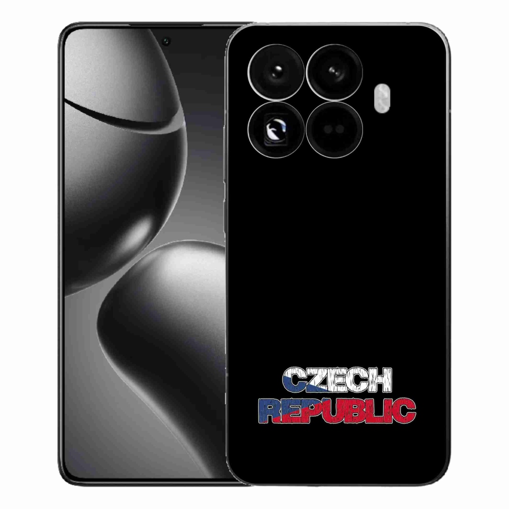 Gélový kryt mmCase na Xiaomi 15T Pro - Czech Republic čierne pozadie
