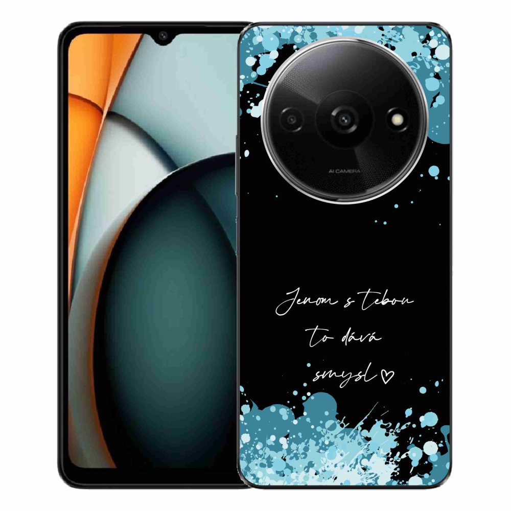 Gélový kryt mmCase na Xiaomi Redmi A3 - zamilovaný text čierne pozadie