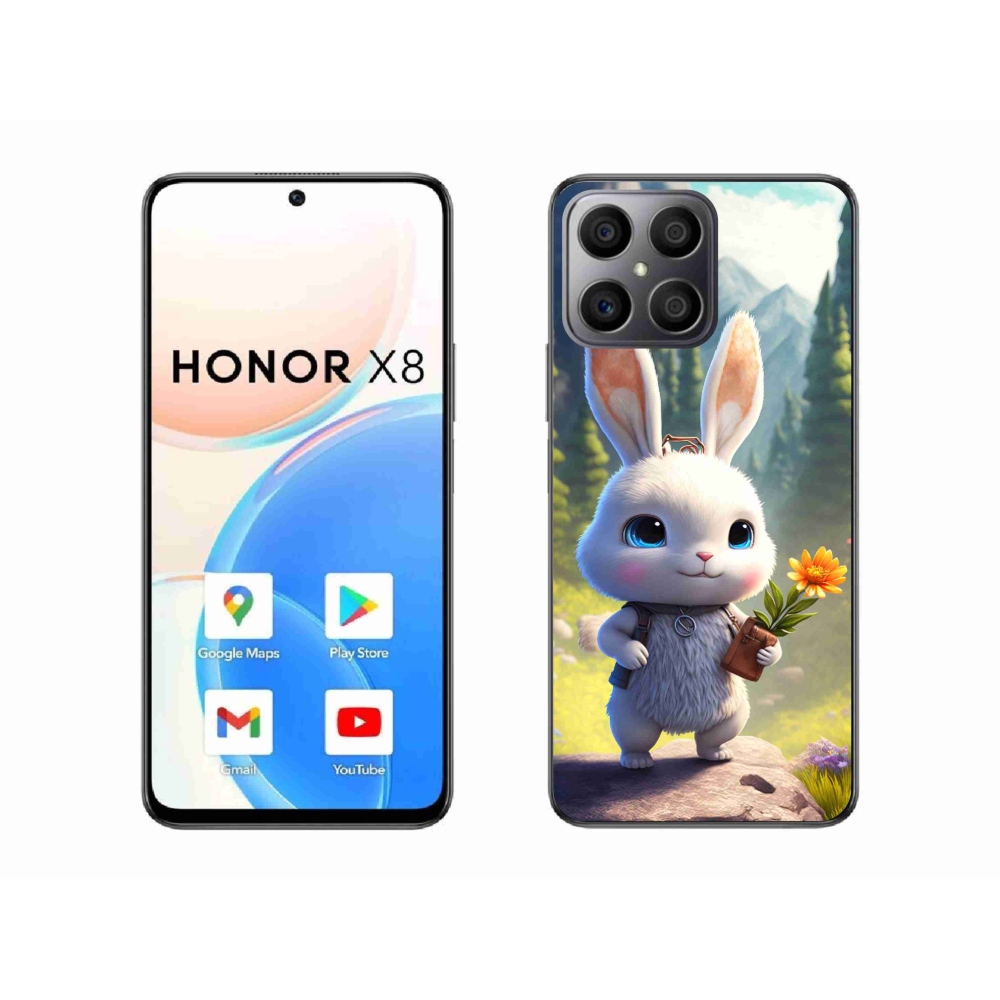 Gélový kryt mmCase na Honor X8 - roztomilý zajačik