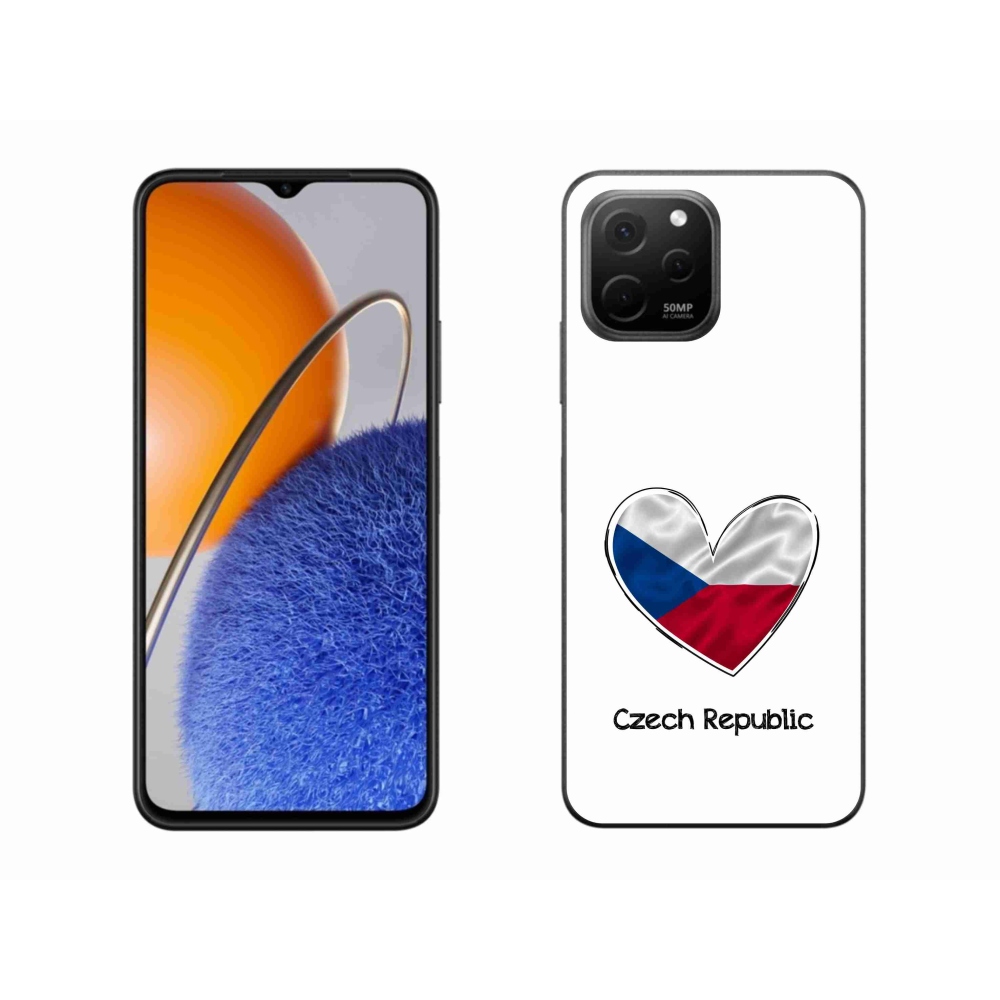 Gélový kryt mmCase na Huawei Nova Y61 - vlajka srdca biele pozadie