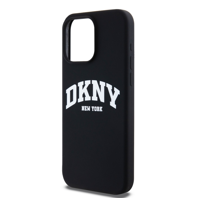 DKNY Liquid Silicone Arch Logo MagSafe Zadný Kryt pre iPhone 14 Pro Black