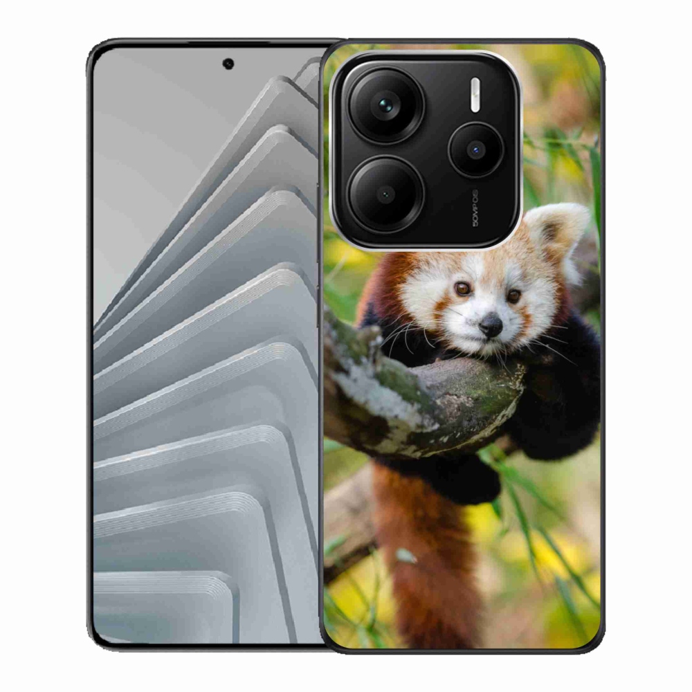 Gélový kryt mmCase na Xiaomi Redmi Note 14 5G - panda červená